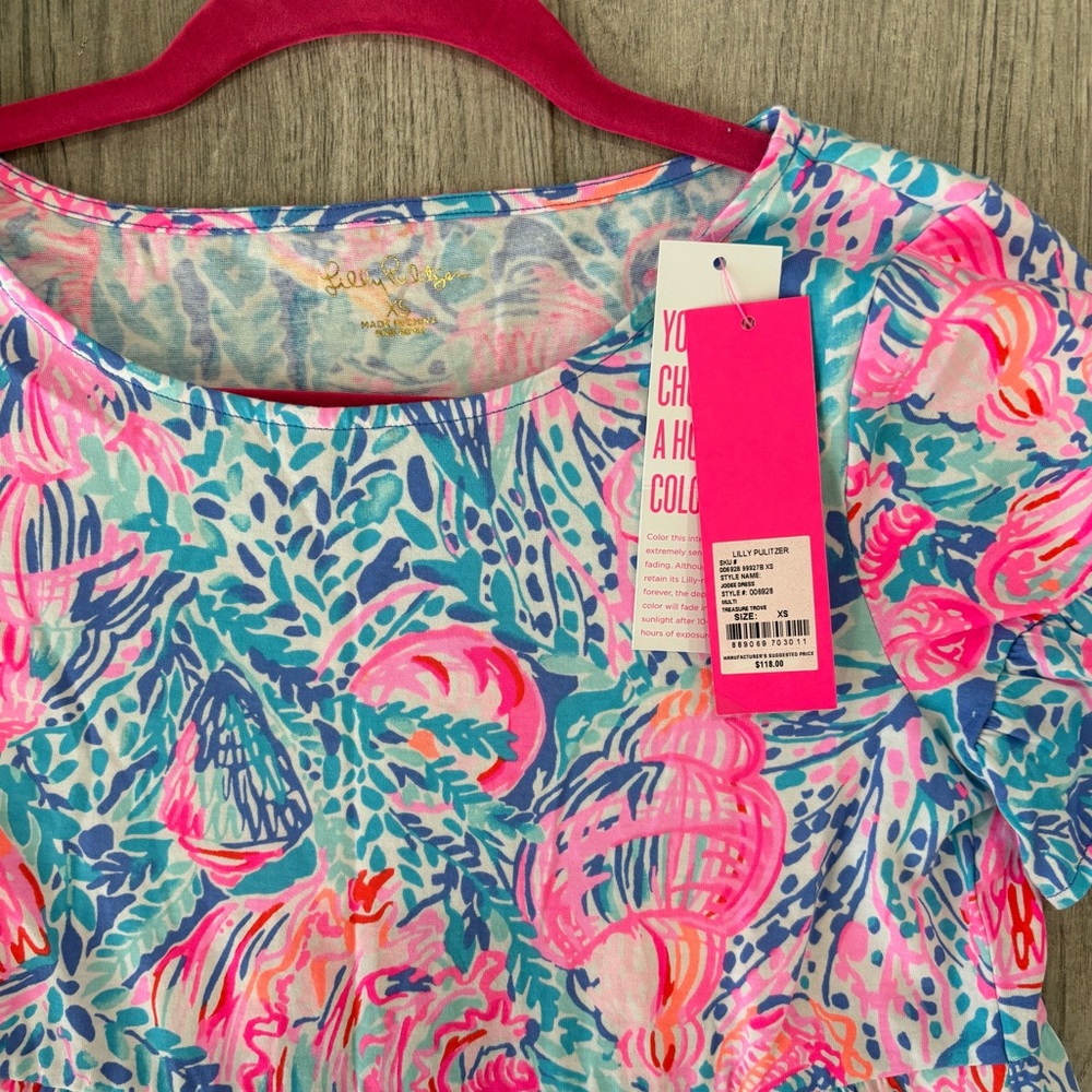 Lilly Pulitzer Jodee Dress, Multi color in Treasure Trove, X- Small, NWT - Picture 2 of 5